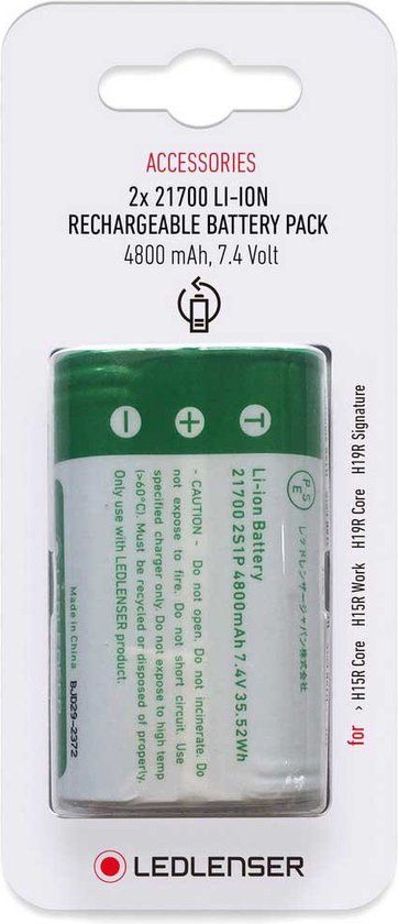 Ledlenser 21700 Li-ion oplaadbare accu, 4.800mAh
