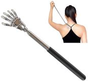 Merkloos / Sans marque Dailygoody - Rugkrabber - Uitschuifbare handgreep - Grappig ontwerp - Zwart - Skelet hand