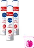 Nivea Vaporisateur Dry Comfort - 250 ml - 3 pièces