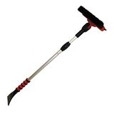 Petex 46030000 Sneeuwborstel/ijskrabber 4603 met rubberen lip, bezem 90° draaibaar, telescoopstang lengte 86-132 cm