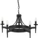 Searchlight Cartwheel - Kroonluchter - 5 lichts - Zwart