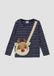 s.Oliver Kinder T-Shirt Lange Mouw Ronde Hals Gestreept Katoen Navy