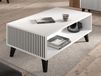 Table basse Ravage 90 cm blanc/noir