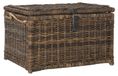 Rotan koffer 76 cm bruin inklapbaar openslaand deksel