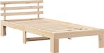 vidaXL Bedframe met hoofdeinde Naturel 75 x 190 cm Massief grenenhout