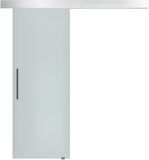 HOMCOM Porte coulissante en verre avec poignée, satiné, 2050 x 900 x 8 mm