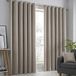 Fusion - Natuurlijke beige gordijnen 117 x 228 cm (b x l) - crème gordijnen met oogjes - taupe gordijnen voor slaapkamer/woonkamer - neutraal deurgordijn - thermische gordijnen/raambekleding - Strata