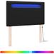 Tête de lit LED noir 100 cm cuir synthétique