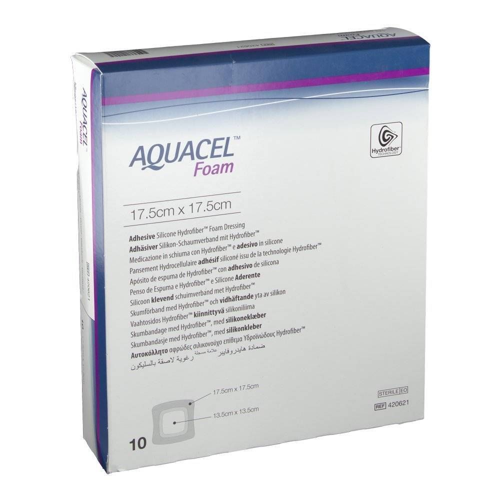 Aquacel Aquacel Foam Adh 17,5x17,5cm 420621 10 st