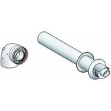 Poujoulat Kit de raccordement départ terminal horizontal universel pour chaudière - Blanc - Réf : 17060794/0
