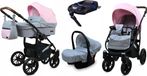 BabyLux® Optimal | Set de poussette 4en1 | Rose clair | Poussette combinée | Set de poussette | Isofix