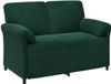 vidaXL Canapé 2 places velours vert foncé 138 x 83 x 95 cm