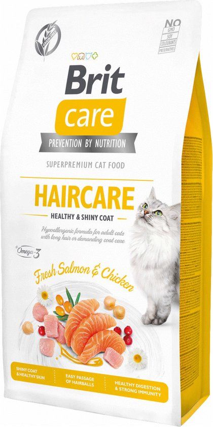 Brit Care Cat Grainfree Adult Haircare Fresh Salmon & Chicken 7 kg