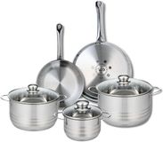Fackelmann Set van 2 Koekenpannen 24 en 28 cm en 3 Kookpotten 16, 20 en 24 cm Elo Profi Brillant