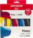 Amsterdam Standard Series Acrylverf Primaire Set - 5 x 120 ml + 3 Doseertuiten