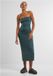 Urban Classics Bandeau Midi Lange jurk Donkergroen XXL