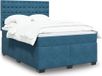 Maison Exclusive - Lit boxspring avec matelas, bleu, 140 x 190 cm, velours