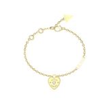 GUESS armband Guess Amore Heart Charm Bracelet Yellow Gold goudkleurig