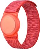 By Qubix Qubix AirTag nylon loop bandje - M/L - Rood