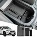 D-Lumina RAV-4 Center Console Organizer Compatibel met Toyota RAV4 2019 2020 2021 2022 2023 - Armsteun Secundaire Opberglade, w/Zwarte Anti-Stofmatten