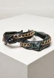 Urban Classics - With Chain 2-Pack Haarband - Zwart/Groen