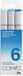 Copic Sketch Color Fusion 6 markeerstift 3 stuk(s) Beitel/penseelpunt Aquablauw, Blauw, Lichtblauw