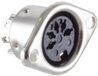 S-Impuls DIN 5-pins 180° (v) inbouw connector / metaal