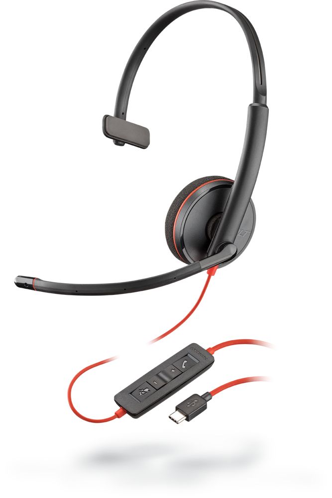 Poly Blackwire C3210 Headset - USB Type-C - Black