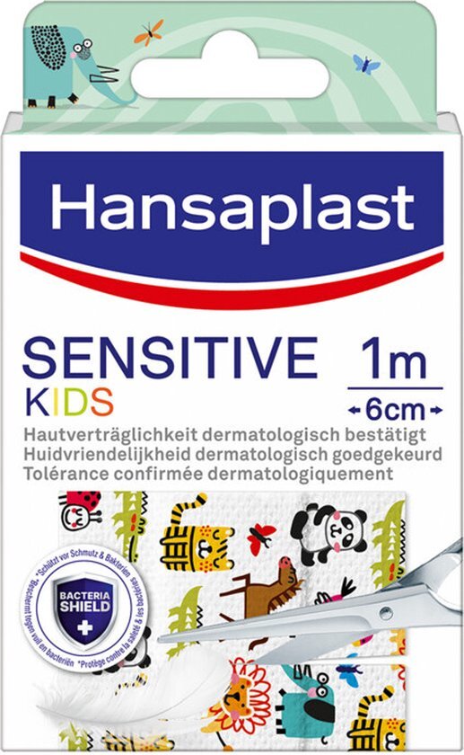 Hansaplast Kids Sensitive Dieren Pleisters - Wondpleisters - Wondverzorging Kinderen - Kinderpleisters - 6cm x 1m