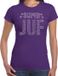 Bellatio Decorations Glitter Super Juf t-shirt paars met steentjes/ rhinestones voor dames - Lerares cadeau shirts - Glitter kleding/foute party outfit S