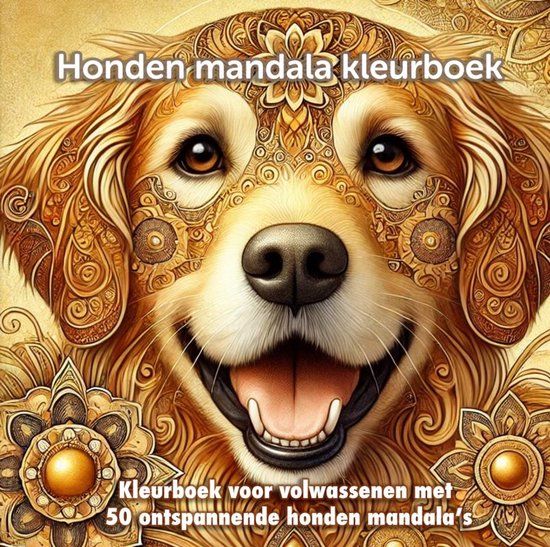 Honden Brave New Books Honden mandala kleurboek voor volwassenen