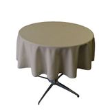 LA Linen Polyester Poplin Rond Tafelkleed, 158 inch, Grijs, Grijs Donker