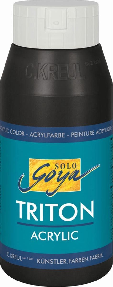 Solo Goya TRITON - Zwarte Acrylverf – 750ml