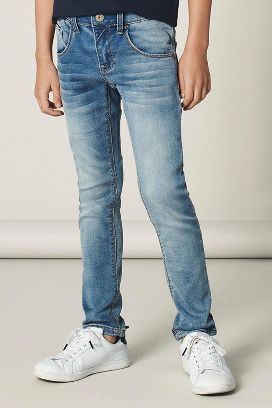 Name It Jeans Nkmtheo Xslim Swe Jeans - Light Blue Denim - Maat 116