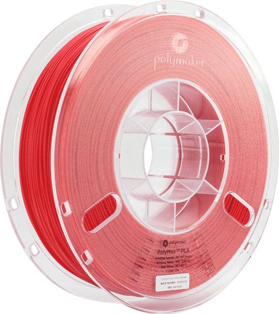 Polymaker PolyMax Tough PLA Filament 1.75mm Red 750g
