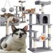 Sans marque Arbre à chat plusieurs niveaux 2 balles de jeu gratuites peluche