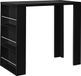 en.casa Table de bar avec étagères intégrées 117x57x106,5 cm noir