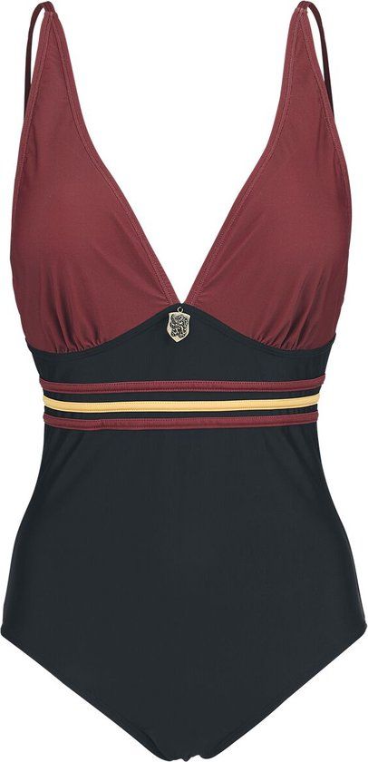 Harry Potter Gryffindor Dames Zwempak - zwart/bordeaux - S