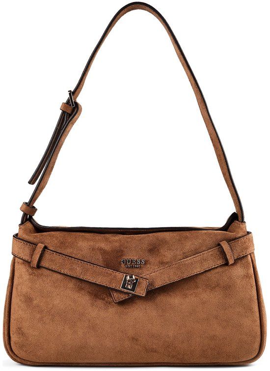 GUESS Ella Shoulder Bag Cognac Imitatiesuède