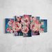 Homemania Afbeelding bloemen 5 natuur van woonkamer, meerkleurig, 100 x 3 x 60 cm, HM205PKNV-221, polyester, hout