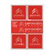 Citroen Racing officiële stickers met 6 logo's, rood