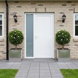 vidaXL Tuinplantenbak met LED 2 stuks Verzinkt staal 50 x 50 x 48 cm