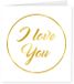 Paper dreams Gold white cards - I love you
