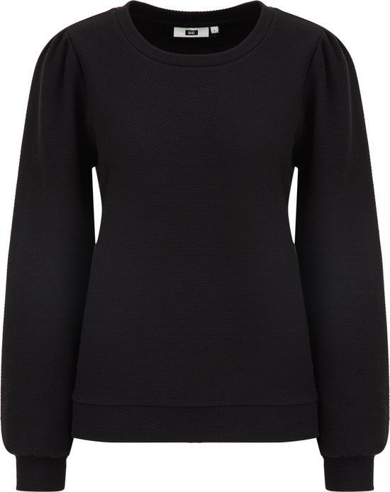 WE Fashion Dames sweater met structuur zwart XS
