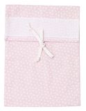 Filet Ospedale pasgeboren babytas met geborduurde Aida stof insert 100% katoen roze