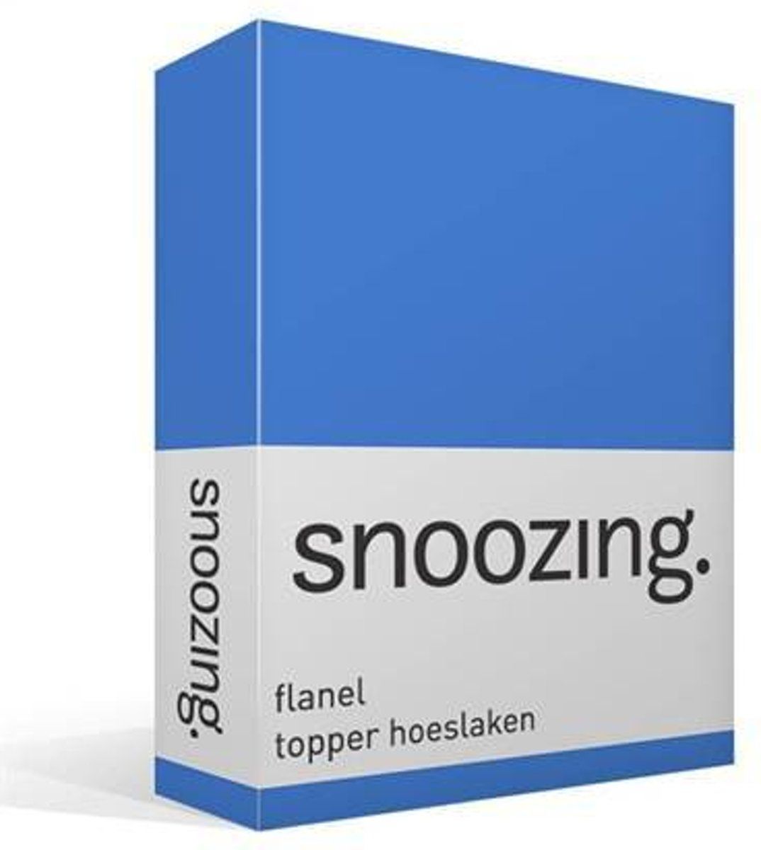 Snoozing Flanel Topper Hoeslaken - 70x200 cm - Blauw - 1-persoons