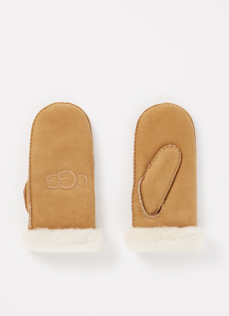 UGG Wanten van suède met schapenvacht