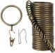Shenzhen Haorui Industrial Technology Co., Ltd. Anneaux de rideaux avec clips crochet - Jeu complet 38 mm - Pour 2 rideaux - 24 pièces - Bronze
