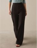 Next Dames Broek van ponté-stof met wijde pijpen - Chocolate Brown