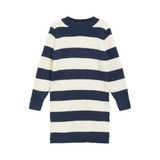 s.Oliver robe en maille rayée - écru/bleu foncé
